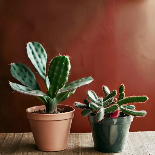 Цветущий рождественский кактус в уютной комнате с мягким светом и влажностью.