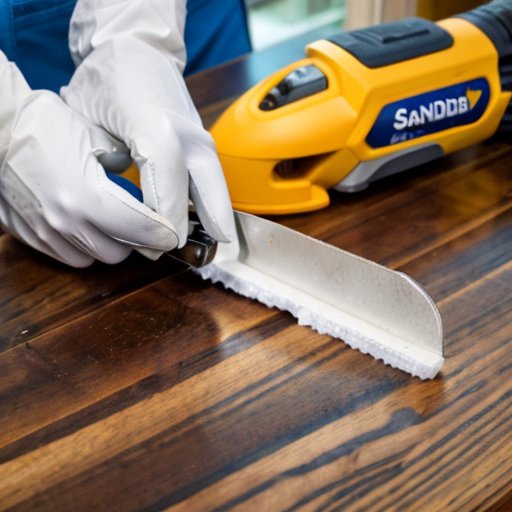 Чистое и организованное рабочее место с инструментами для удаления клея.