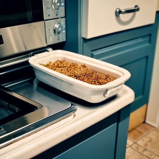 Чистая кухня с герметичными контейнерами и защитой от муравьев.