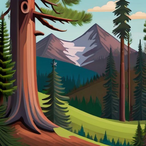 Величественная ель в разнообразном лесу с разными деревьями и мягким лесным полом.