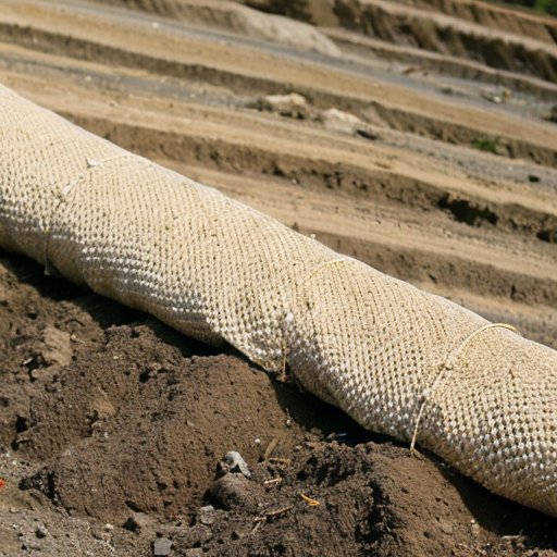 Срез почвы с геотекстилями: тканые, нетканые и композитные, с указанием их функций в дренажных системах, стабилизации почвы и контроле эрозии на строительном объект