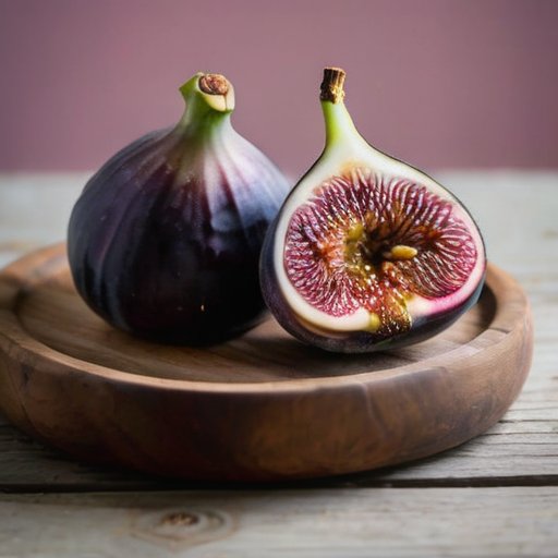 Сочная инжир на деревянном столе с розмарином и медом.