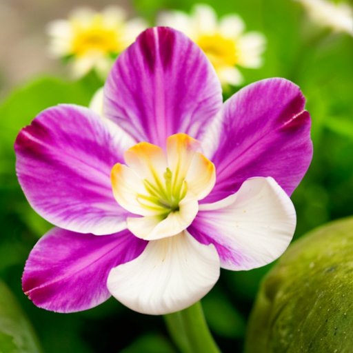 Цветущий эустома на фоне удобрений в солнечном саду.