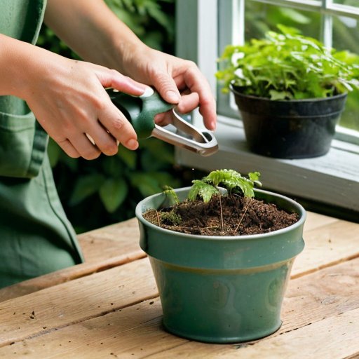 Спокойная сцена садоводства: процесс укоренения черенков туи.