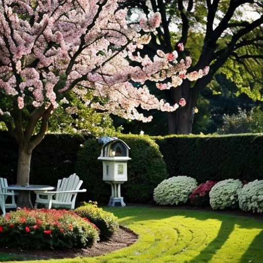 Сад в раннюю весну с фруктовыми деревьями, защищенными от заморозков.