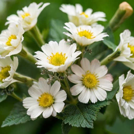 Цветущий сад с лабазником, зелеными листьями и табличкой. Элементы медицины, кулинарии и косметики.