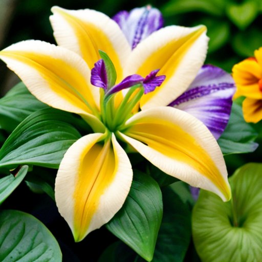 Яркий сад в мае с цветущими цветами и подготовкой почвы.