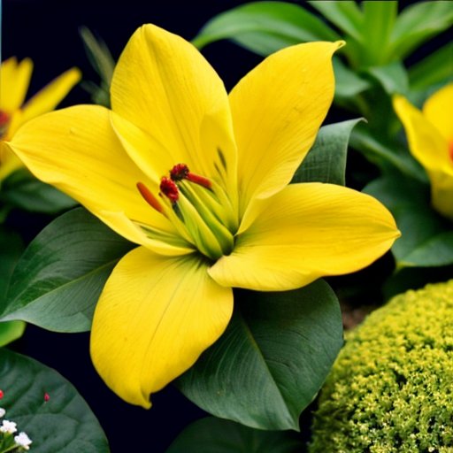 Яркий сад с разнообразными цветущими растениями, иллюстрирующий концепцию