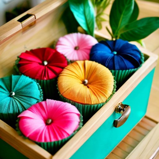 Яркое и организованное рабочее пространство для творчества с цветными материалами и инструментами.