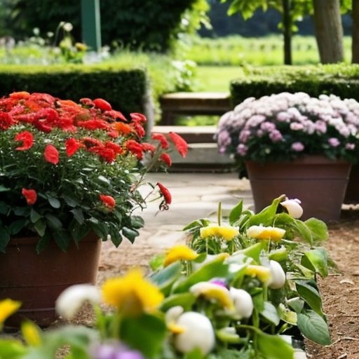 Яркий сад с здоровыми растениями фасоли, садовыми инструментами и указателями по уходу.