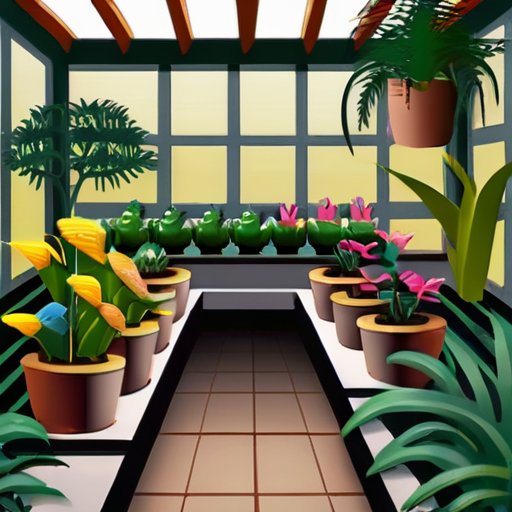 Ухоженный сад имбиря с зелеными растениями и садовыми инструментами.