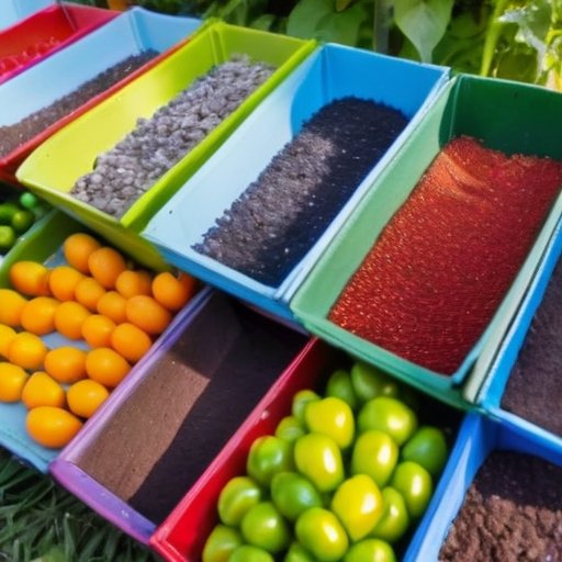 Садовая сцена с рассадой перца, зелеными растениями и календарем для оптимального времени посадки.